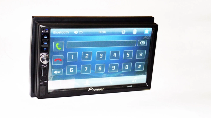 Автомагнитола 7" 2din USB+SD+Bluetooth короткая база Pion-SВ 7012, Черный
