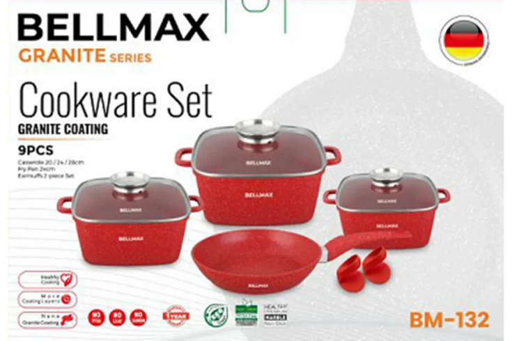 Набор посуды Bellmax Cookware Set BM-132 RED