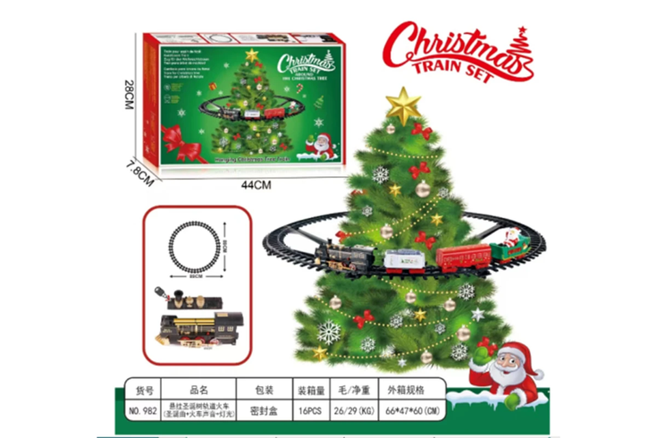 Рождественский поезд на елку Christmas Train Set