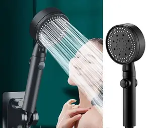Насадка лійка для душу високого тиску 4 режими з кнопкою включення SHOWER AA1-4