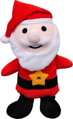 Детская плюшевая игрушка Санта Клаус ночник-проектор звёздного неба Star Bellу Dream Lites