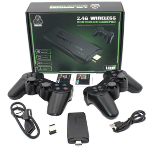 64ГБ Игровая приставка LITE GREEN HDMI 3535 игр Dendy, Sega, Аркадные игры, Game Boy, Nintendo, Atari, PlayStation 1, Черный