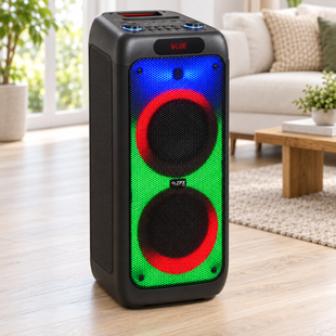 Портативная аккумуляторная колонка LED ZPX ZX-7785 + беспроводной микрофон 800Вт
