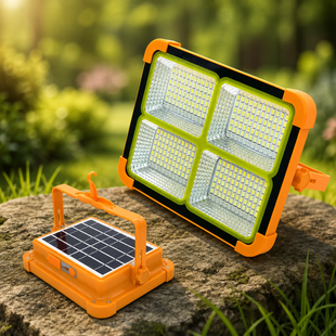 Аккумуляторный прожектор с солнечной панелью 100W / Светодиодный Solar LED фонарь 2400mAh