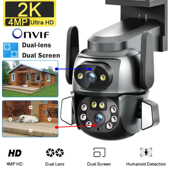 Камера WIFI DOUL CAM Q 821 / Поворотная камера видеонаблюдения, Серебристый