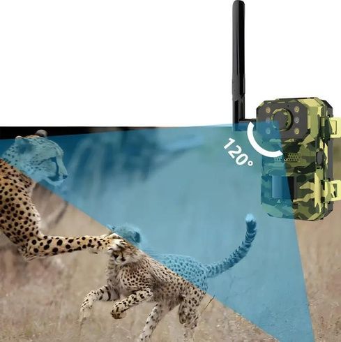 Камера для полювання на сонячній батареї A8S 4G,  датчик руху, камуфляж