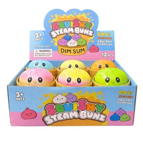 Антистрес-іграшка Squishy &laquo;Пельмешка&raquo; у коробочці / Сквіш бао-булочка, пельмень 5,5 см / Іграшка антистрес сквіш Squishy Dumpling