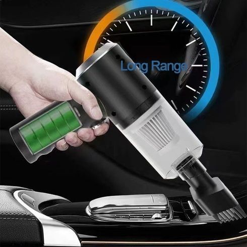 Автомобільний пилосос 120Вт, від USB + 3 насадки / Ручний пилосос AS-228 / Бездротовий пилосос для машини