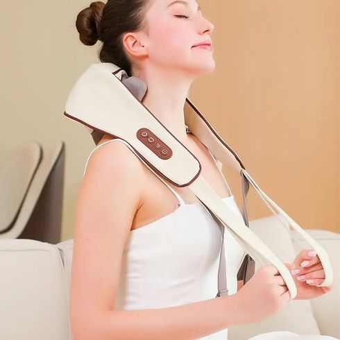 Роликовый массажер для шеи и спины, USB, MASSAGER XL-653 / Электрический массажер