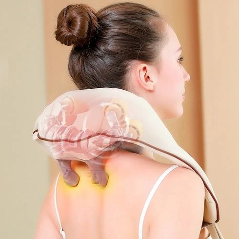Роликовый массажер для шеи и спины, USB, MASSAGER XL-653 / Электрический массажер