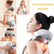 Ударный вибромассажер для спины, плеч и шеи U-образный массажный пояс для тела