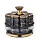 Органайзер на підставці для спецій 6 банок BLACK-GOLD