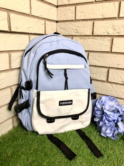 Рюкзак школьный стильный,спортивный,подростковый рюкзак Голубой