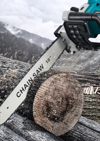 Акумуляторна ланцюгова пилка Electric SAW 16 дюймів + 2 акумулятори потужна електропилка BLUE