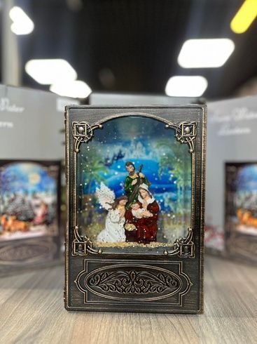 Музыкальная новогодняя книга ночник-светильник XMAS WDL 24023B  Снеговик