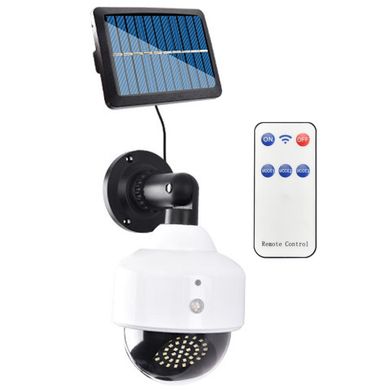 Камера лампа обманка з реакцією на рух на сонячній панелі JX-5116, Білий