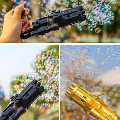 Кулемет автомат для мильних бульбашок BUBBLE GUN BLASTER | Машинка для бульбашок | Пістолет з бульбашками |