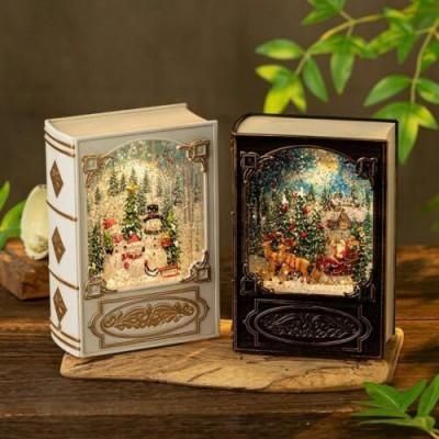 Музыкальная новогодняя книга ночник-светильник XMAS WDL 24023B  Снеговик