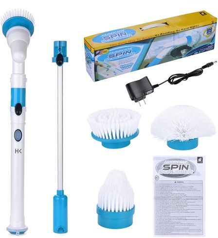 Електрощітка Spin Scrubber Pro Original Бездротова Електрична щітка для прибирання у ванній кімнаті з насадками