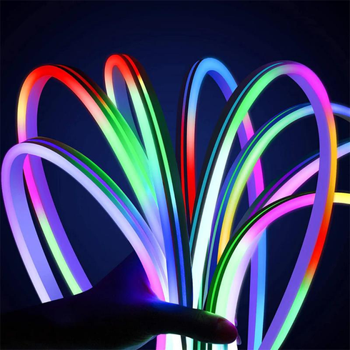Розумна гнучка LED Neon RGB стрічка-шланг 10 метрів від USB керування режимами з телефону, Bluetooth додаток, пульт