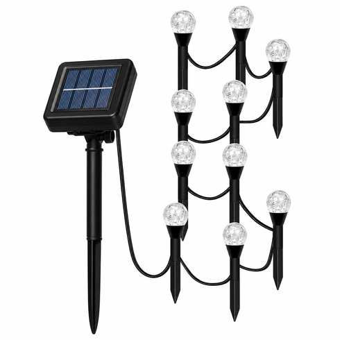 Садовый светильник garden light с солнечной панелью / Шаровидные фонари для сада с пузырьками Solar / Светодиодная LED-гирлянда для сада