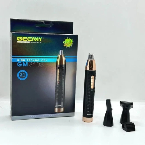 Универсальный триммер для носа ушей и бровей 3 в 1 Geemy GM-3108 Pro