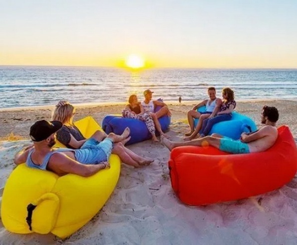Ламзак надувний диван гамак матрац лежак Lamzac для відпочинку, пляжу, природи 200х60 см