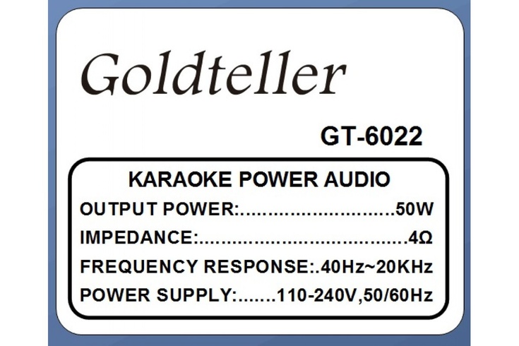 Акустична система Goldteller GT-6022