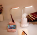 Аккумуляторная Настольная LED лампа Bionic Desk Lamp c USB выходом, органайзером и подставкой для смартфона Розовая