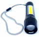Светодиодный фонарик Bailong Police COB USB BL-511 BL-515 BL-513 в пластиковом чехле, Черный