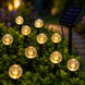 Садовый светильник garden light с солнечной панелью / Шаровидные фонари для сада с пузырьками Solar / Светодиодная LED-гирлянда для сада