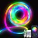 Розумна гнучка LED Neon RGB стрічка-шланг 10 метрів від USB керування режимами з телефону, Bluetooth додаток, пульт