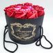 Подарочный набор роз Forever I love you букет в шляпной коробке, ручной работы, красный