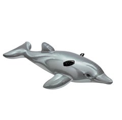Плотик 58535 Intex дельфин, 175-66см, ручки 2шт, до 40 кг, рем компл,