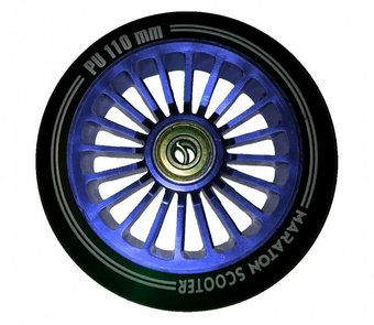 Колеса сині Maraton для Самокатів Алюміній 110 мм