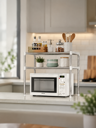 Полиця-органайзер для мікрохвильової печі Multifunctional storage rack / Multifunctional storage rack / Кухонна полиця-стелаж