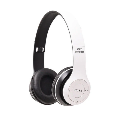 Беспроводные черные Наушники Wireless P-47 Bluetooth + MicroSD + FM Радио