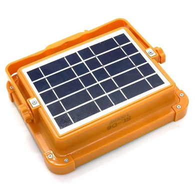 Портативна сонячна батарея універсальна для заряду Power bank Solar LED light D8 12000 mAH, Жовтий