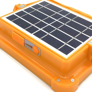 Портативная солнечная батарея универсальная для заряда Power bank Solar LED light D8 12000 mAH, Жёлтый