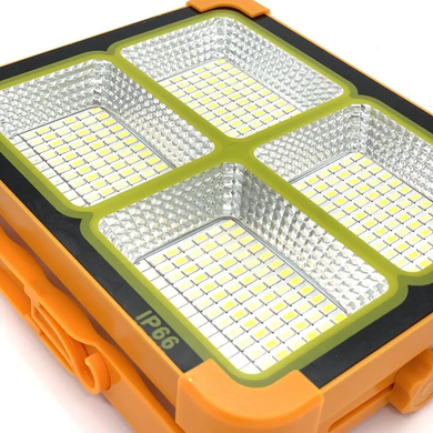 Портативна сонячна батарея універсальна для заряду Power bank Solar LED light D8 12000 mAH, Жовтий
