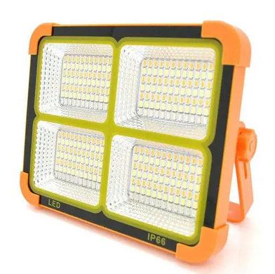 Портативна сонячна батарея універсальна для заряду Power bank Solar LED light D8 12000 mAH, Жовтий