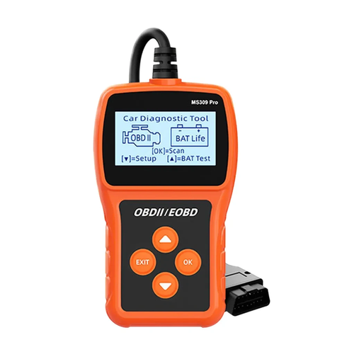 Сканер OBD2, діагностичний інструмент, зчитувач кодів несправностей, тестер акумулятора MS309PRO