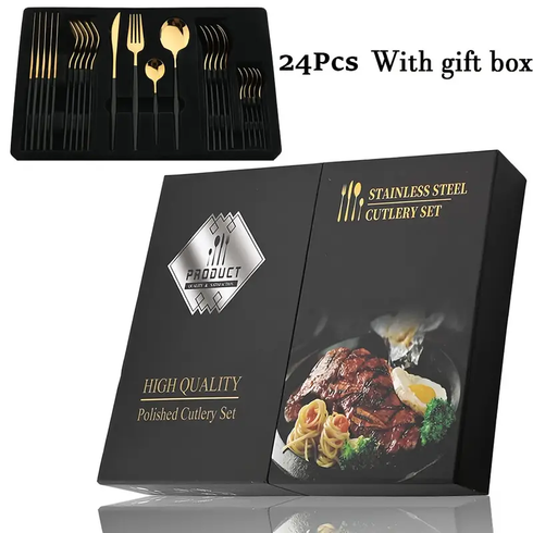 Набор столовых приборов Kitchen Ware 24 шт  из нержавеющей стали на 6 персон