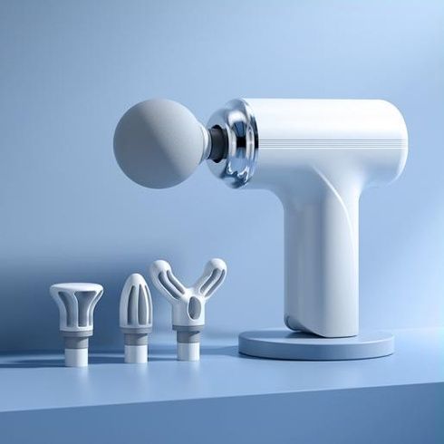 Портативний перкусійний масажер 6 швидкостей 4 насадки mini Massage Gun MG-203 для тіла