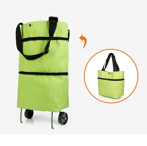Складная сумка-тележка для покупок с колесами