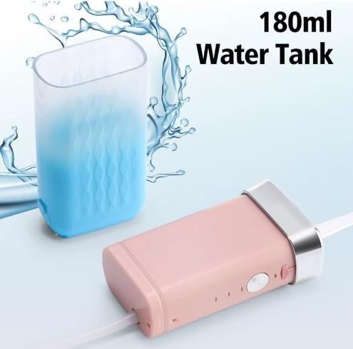 Ирригатор для полости рта и зубов IPX7 USB 180мл / Беспроводной ирригатор для воды 3 режима, 4 насадки