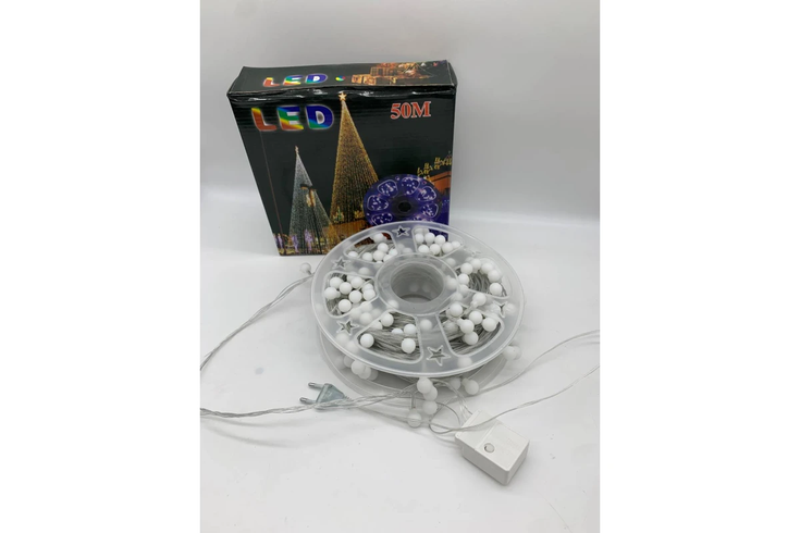 Гирлянда на катушке, от сети, Buble 50м, 8 режимов, Мультик/ Светодиодная гирлянда на елку
