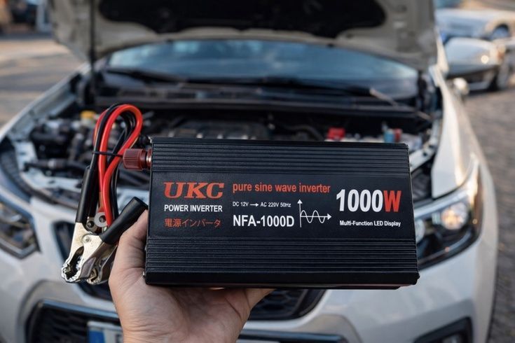 Перетворювач напруги 12V-220V UKC 1000 Вт з чистою синусоїдою / автомобільний інвертор 12 В 220 В з цифровим дисплеєм та USB виходом