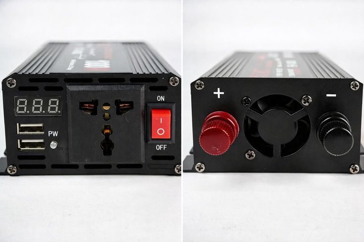 Перетворювач напруги 12V-220V UKC 1000 Вт з чистою синусоїдою / автомобільний інвертор 12 В 220 В з цифровим дисплеєм та USB виходом