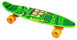 Скейт пенни Борд для детей 58x16см с ручкой для удобной переноски, светящиеся прозрачные колеса 55 мм Халк , Зелёный
